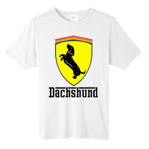 Dachshund Racing Yellow Tall Fusion ChromaSoft Performance T-Shirt