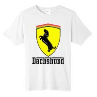 Dachshund Racing Yellow Tall Fusion ChromaSoft Performance T-Shirt