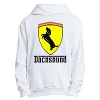 Dachshund Racing Yellow Urban Pullover Hoodie