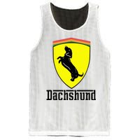 Dachshund Racing Yellow Mesh Reversible Basketball Jersey Tank