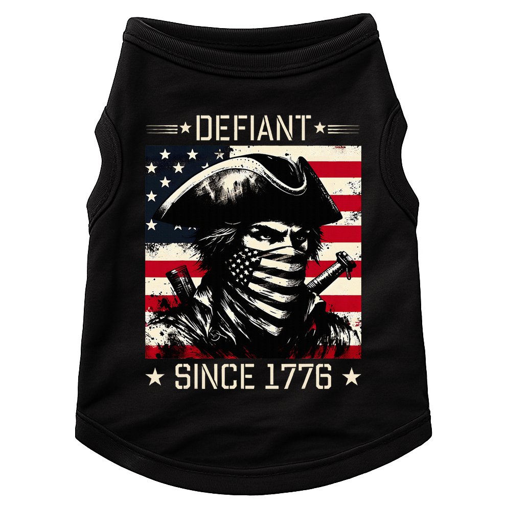 Defiant Since 1776 Veterans Day 4th Of July Usa Doggie Tank
