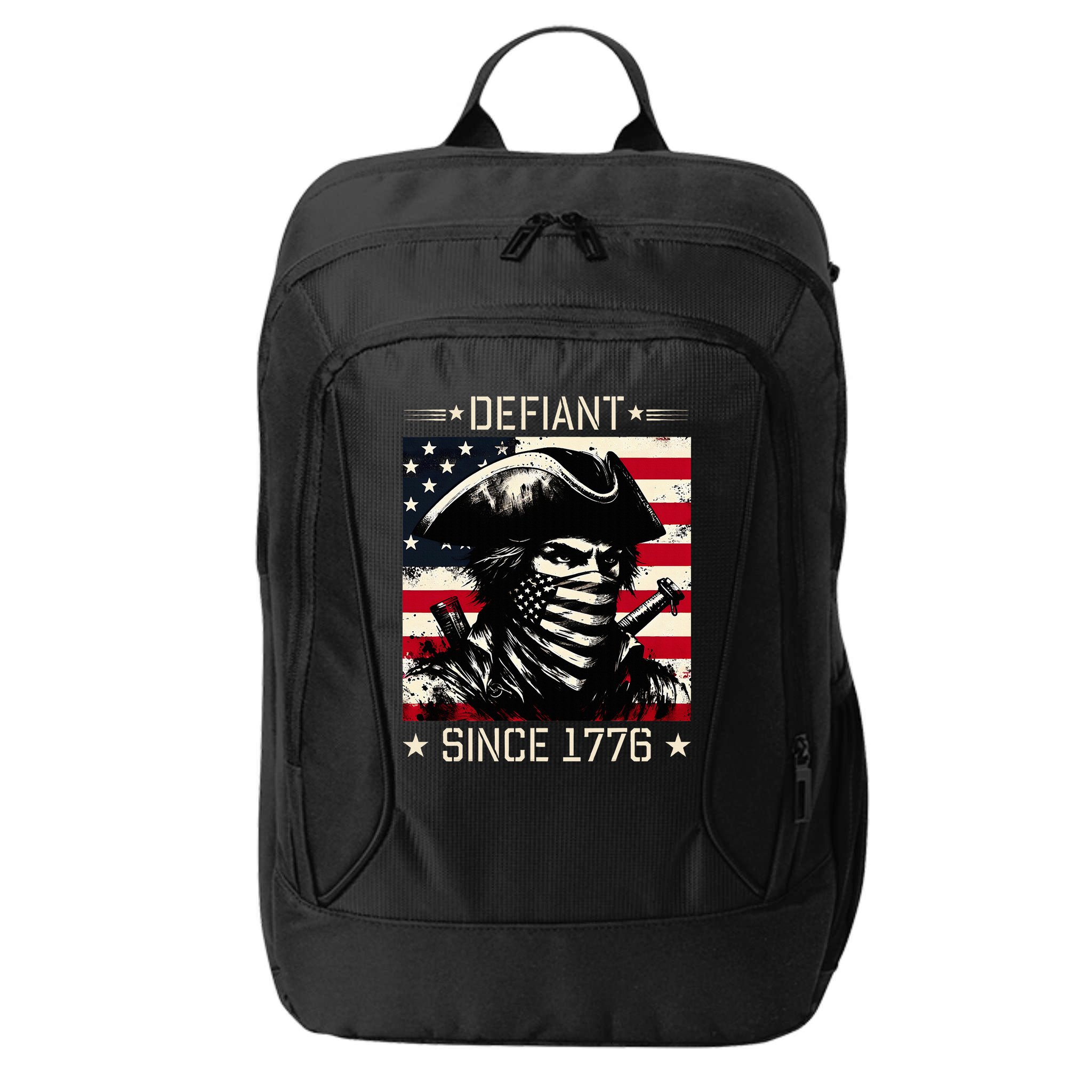 Defiant Since 1776 Veterans Day 4th Of July Usa City Backpack