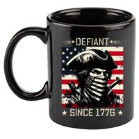 Defiant Since 1776 Veterans Day 4th Of July Usa 11oz C Handle Ceramic Mug