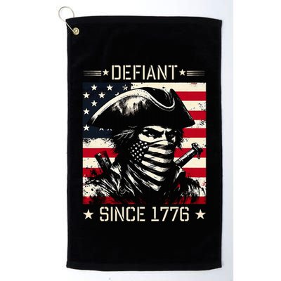 Defiant Since 1776 Veterans Day 4th Of July Usa Golf Towel