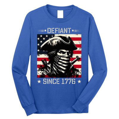 Defiant Since 1776 Veterans Day 4th Of July Usa Long Sleeve Shirt