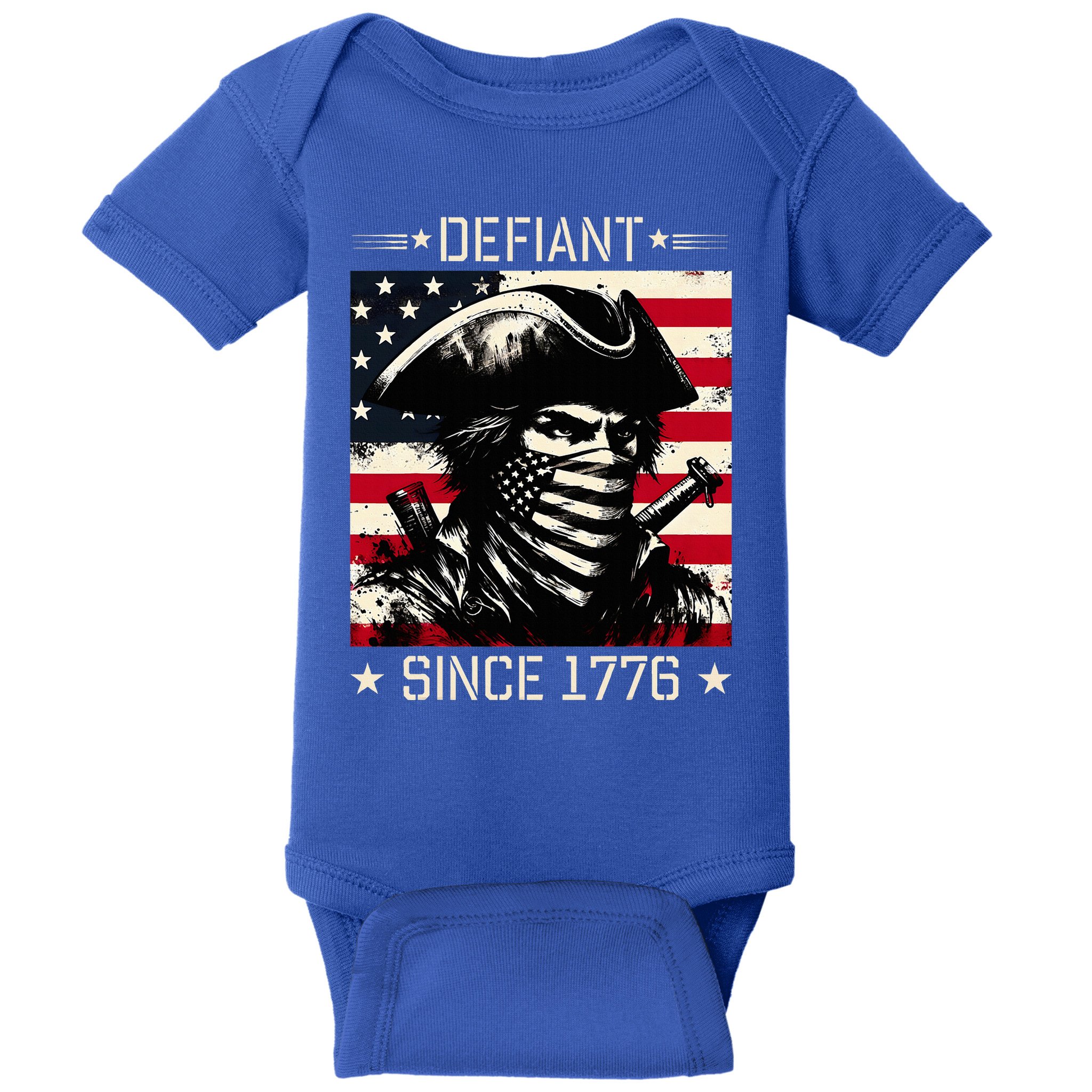 Defiant Since 1776 Veterans Day 4th Of July Usa Baby Bodysuit