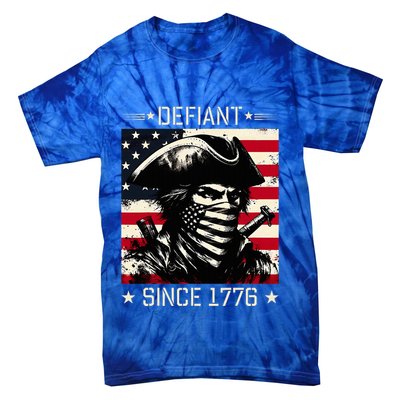 Defiant Since 1776 Veterans Day 4th Of July Usa Tie-Dye T-Shirt