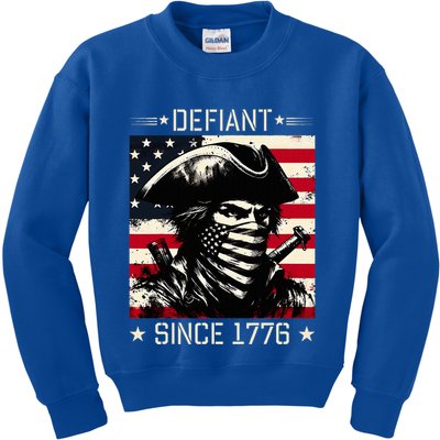 Defiant Since 1776 Veterans Day 4th Of July Usa Kids Sweatshirt