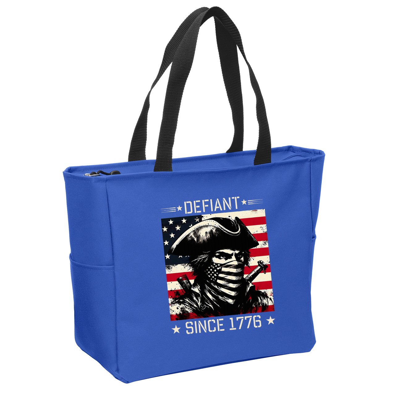 Defiant Since 1776 Veterans Day 4th Of July Usa Zip Tote Bag