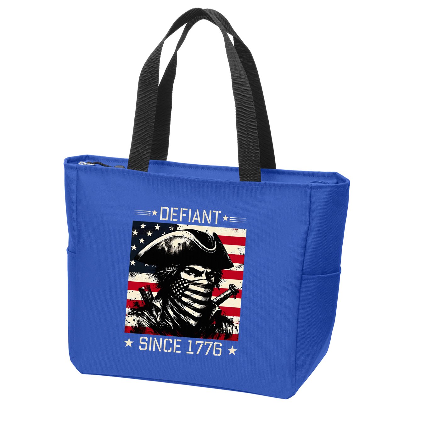 Defiant Since 1776 Veterans Day 4th Of July Usa Zip Tote Bag