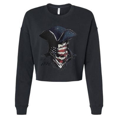 Defiant Since 1776 Gift Cropped Pullover Crew