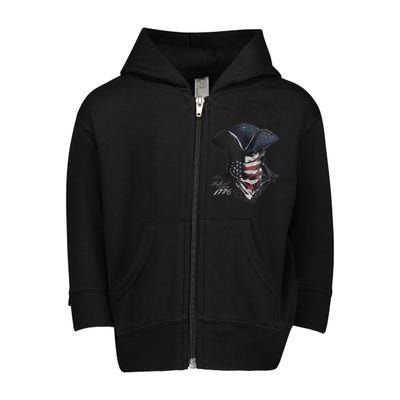 Defiant Since 1776 Toddler Zip Fleece Hoodie