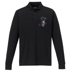 Defiant Since 1776 Performance Long Sleeve Polo