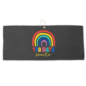 Days Smarter 100th Day 100 Days Smarter  Large Microfiber Waffle Golf Towel