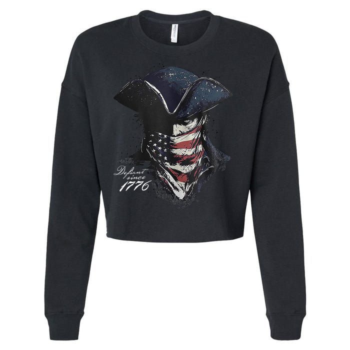 Defiant Since 1776 Cropped Pullover Crew