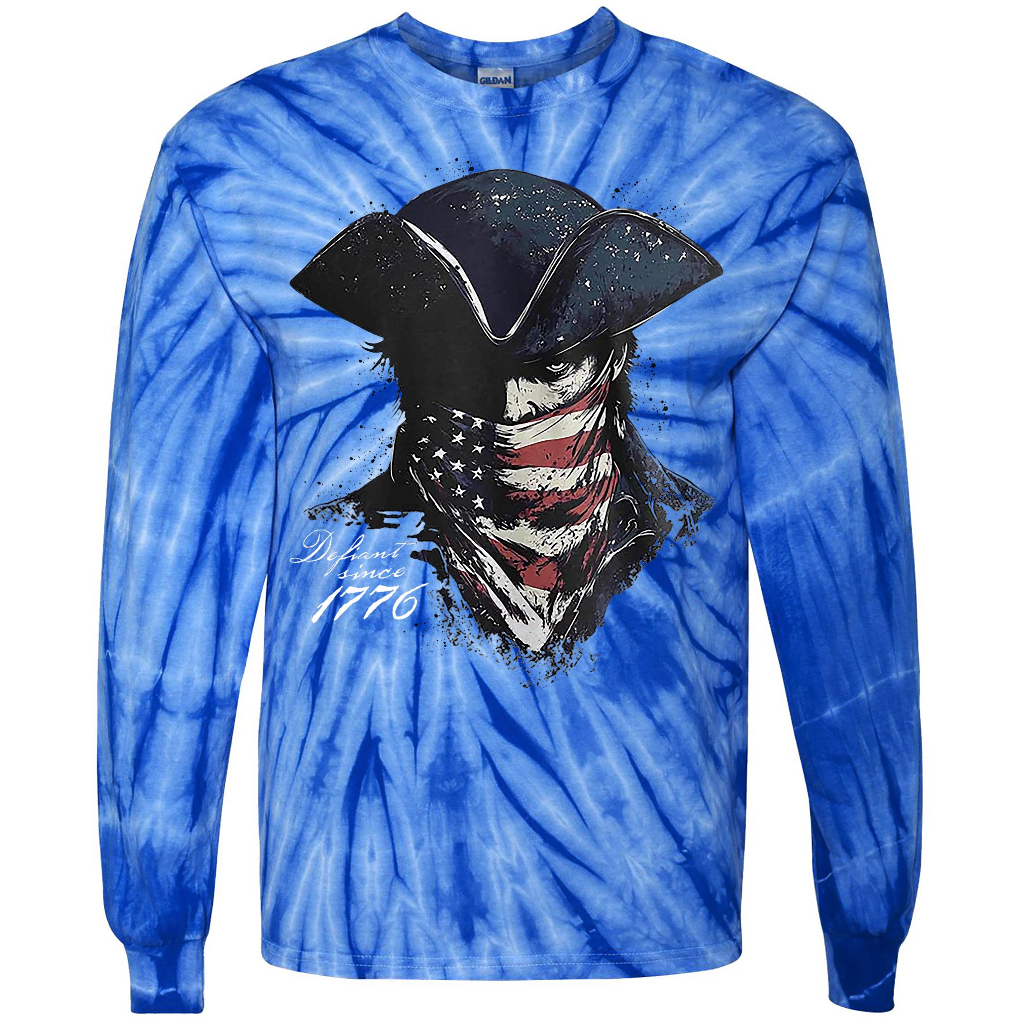 Defiant Since 1776 Tie-Dye Long Sleeve Shirt