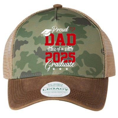 Dad Senior 2025 Proud Dad Of A Class Of 2025 Graduate Legacy Tie Dye Trucker Hat