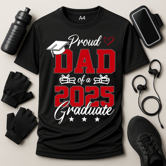 Dad Senior 2025 Proud Dad Of A Class Of 2025 Graduate Cooling Performance Crew T-Shirt