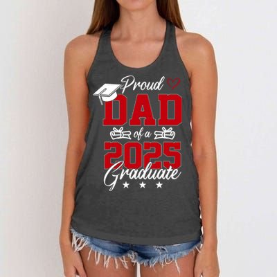 Dad Senior 2025 Proud Dad Of A Class Of 2025 Graduate Women's Knotted Racerback Tank