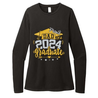 Dad Senior 2024 Proud Dad Of A Class Of 2024 Graduate Father Gift Womens CVC Long Sleeve Shirt