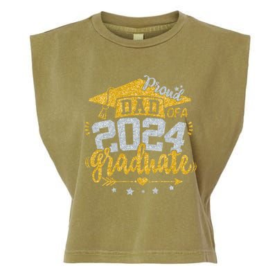 Dad Senior 2024 Proud Dad Of A Class Of 2024 Graduate Father Gift Garment-Dyed Women's Muscle Tee