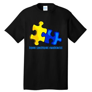 Down Syndrome 21 March Puzzle Down Syndrome Awareness Day Tall T-Shirt