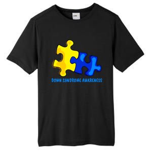 Down Syndrome 21 March Puzzle Down Syndrome Awareness Day Tall Fusion ChromaSoft Performance T-Shirt