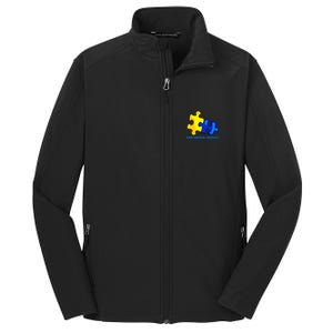 Down Syndrome 21 March Puzzle Down Syndrome Awareness Day Core Soft Shell Jacket