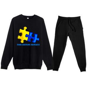 Down Syndrome 21 March Puzzle Down Syndrome Awareness Day Premium Crewneck Sweatsuit Set