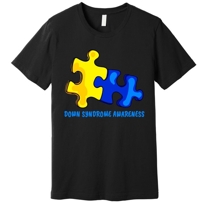 Down Syndrome 21 March Puzzle Down Syndrome Awareness Day Premium T-Shirt