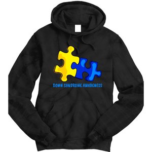 Down Syndrome 21 March Puzzle Down Syndrome Awareness Day Tie Dye Hoodie