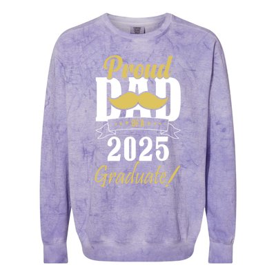 Dad Senior 2025 Proud Dad Of A Class Of 2025 Senior Graduate Gift Colorblast Crewneck Sweatshirt