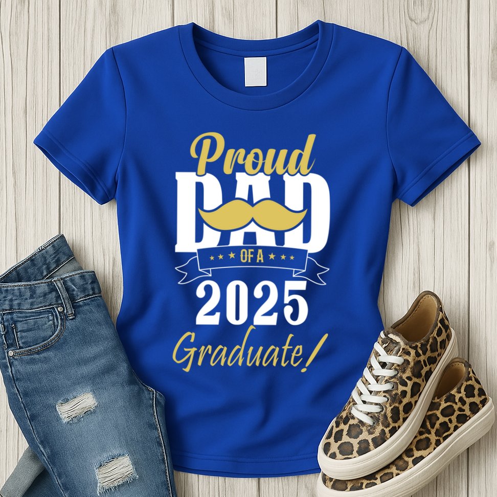 Dad Senior 2025 Proud Dad Of A Class Of 2025 Senior Graduate Gift Womens T-Shirt