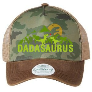 Dada Saurus 2 Dad Dinosaur Xmas Dadasaurus Fathers Day Gift Legacy Tie Dye Trucker Hat