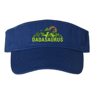 Dada Saurus 2 Dad Dinosaur Xmas Dadasaurus Fathers Day Gift Valucap Bio-Washed Visor