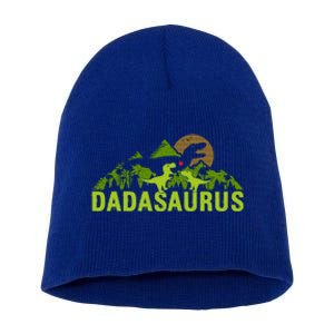 Dada Saurus 2 Dad Dinosaur Xmas Dadasaurus Fathers Day Gift Short Acrylic Beanie