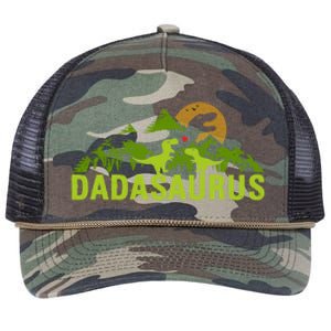 Dada Saurus 2 Dad Dinosaur Xmas Dadasaurus Fathers Day Gift Retro Rope Trucker Hat Cap