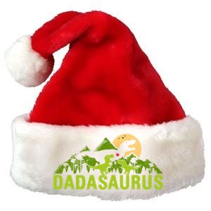 Dada Saurus 2 Dad Dinosaur Xmas Dadasaurus Fathers Day Gift Premium Christmas Santa Hat