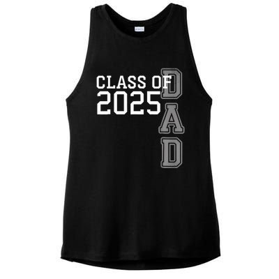 Dad Senior 2025 Proud Dad Of A Class Of 2025 Graduate Father Ladies PosiCharge Tri-Blend Wicking Tank