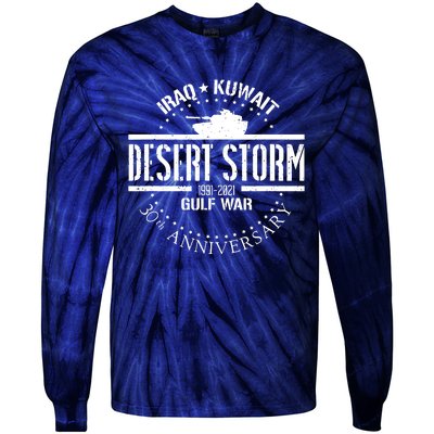 Desert Storm 30th Anniversary 1991 Gulf War Veteran Military Tie-Dye Long Sleeve Shirt