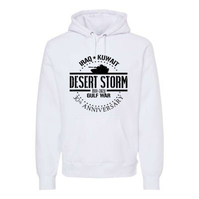 Desert Storm 30th Anniversary 1991 Gulf War Veteran Military Premium Hoodie