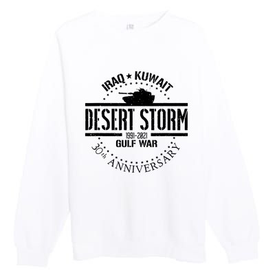 Desert Storm 30th Anniversary 1991 Gulf War Veteran Military Premium Crewneck Sweatshirt