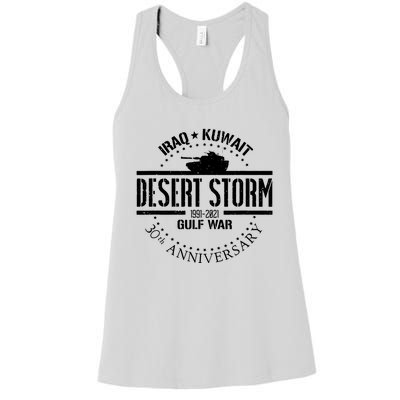 Desert Storm 30th Anniversary 1991 Gulf War Veteran Military Women's Racerback Tank