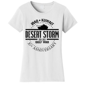 Desert Storm 30th Anniversary 1991 Gulf War Veteran Military Women's T-Shirt