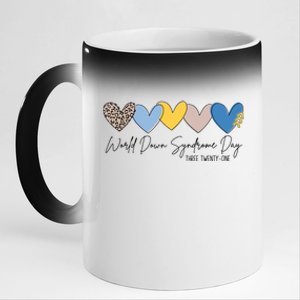 Down Syndrome 321 Day Down Syndrome Trisomy 21 Extra Chromosome 11oz Black Color Changing Mug