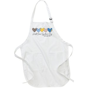 Down Syndrome 321 Day Down Syndrome Trisomy 21 Extra Chromosome Full-Length Apron With Pockets