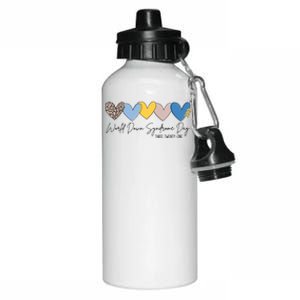 Down Syndrome 321 Day Down Syndrome Trisomy 21 Extra Chromosome Aluminum Water Bottle