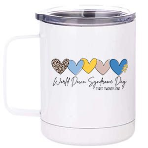 Down Syndrome 321 Day Down Syndrome Trisomy 21 Extra Chromosome 12 oz Stainless Steel Tumbler Cup