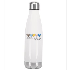 Down Syndrome 321 Day Down Syndrome Trisomy 21 Extra Chromosome Stainless Steel Insulated Water Bottle