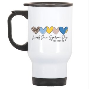 Down Syndrome 321 Day Down Syndrome Trisomy 21 Extra Chromosome Stainless Steel Travel Mug